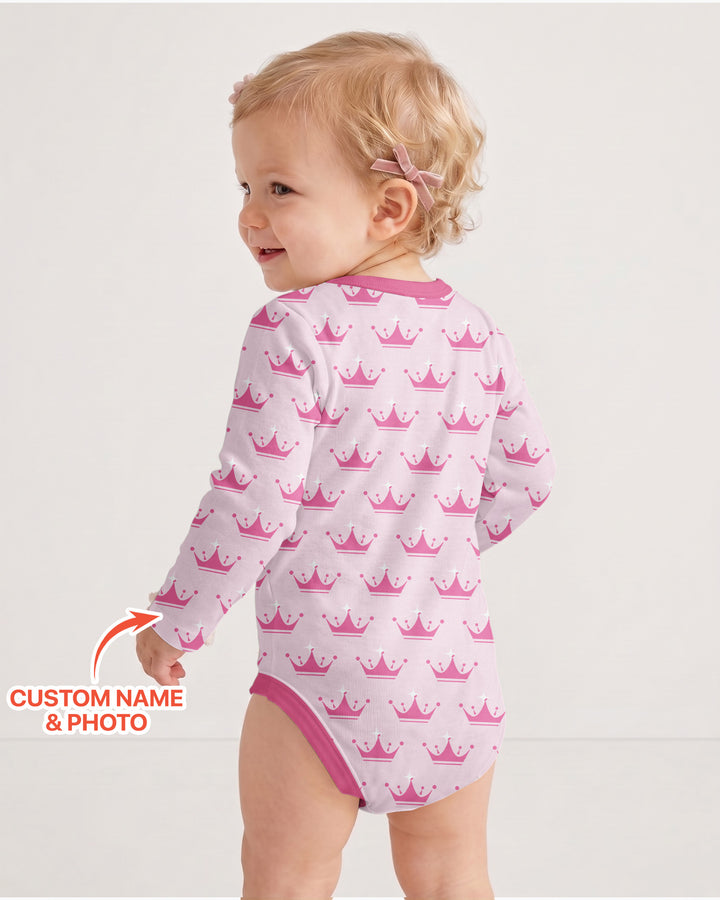 Custom Photo Birthday Princess Bamboo Bodysuit