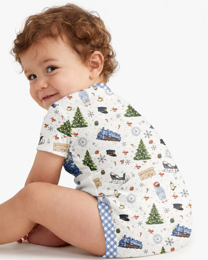 Custom Name North Pole Adventure Bamboo Bodysuit
