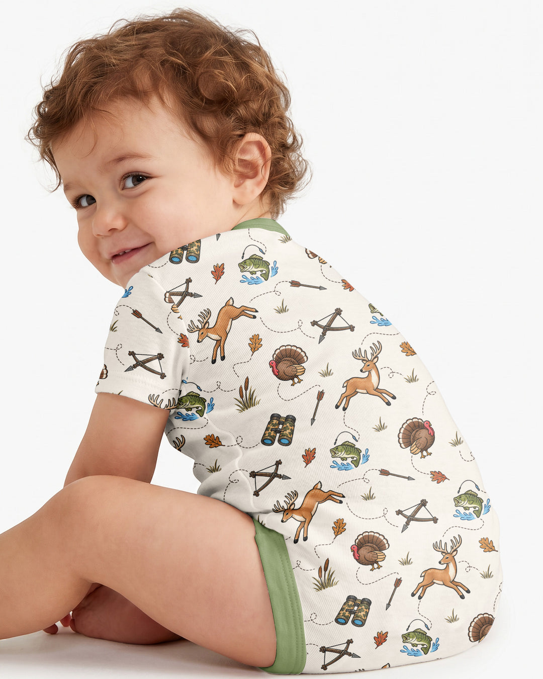 Personalized Pack My Diapers I'm Going Hunting Bamboo Bodysuit