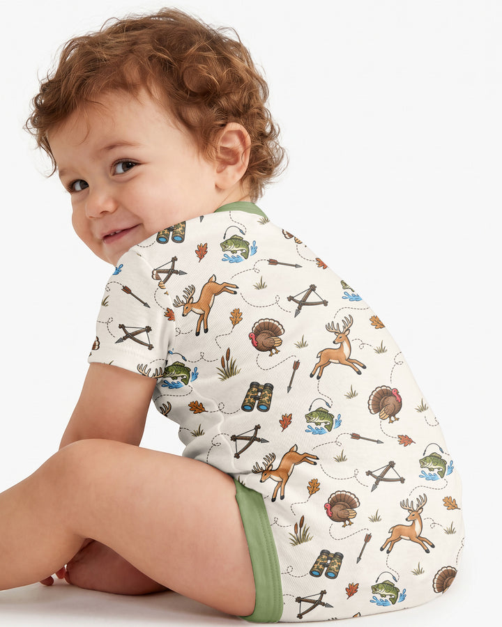 Personalized Pack My Diapers I'm Going Hunting Bamboo Bodysuit