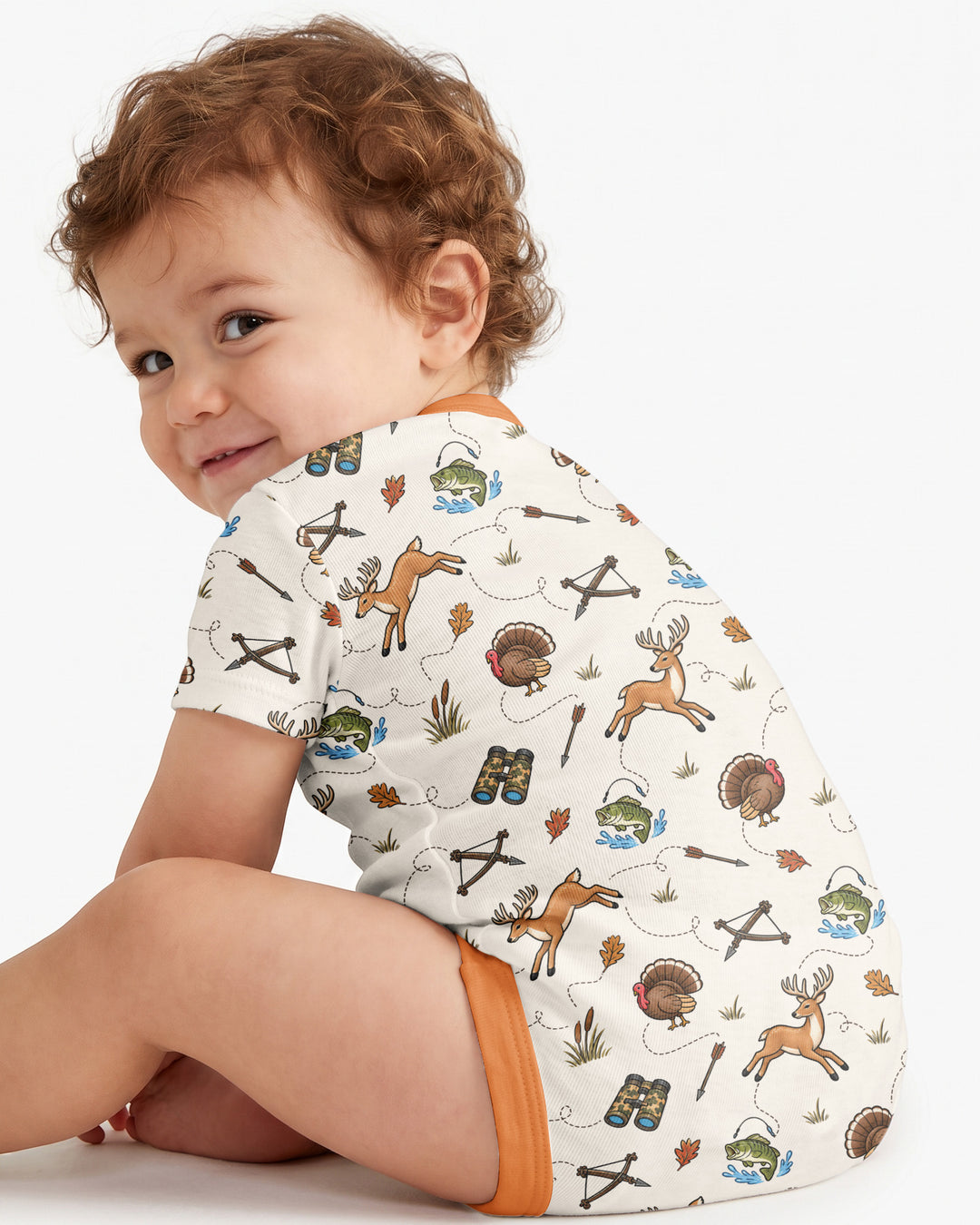 Personalized Pack My Diapers I'm Going Hunting Bamboo Bodysuit