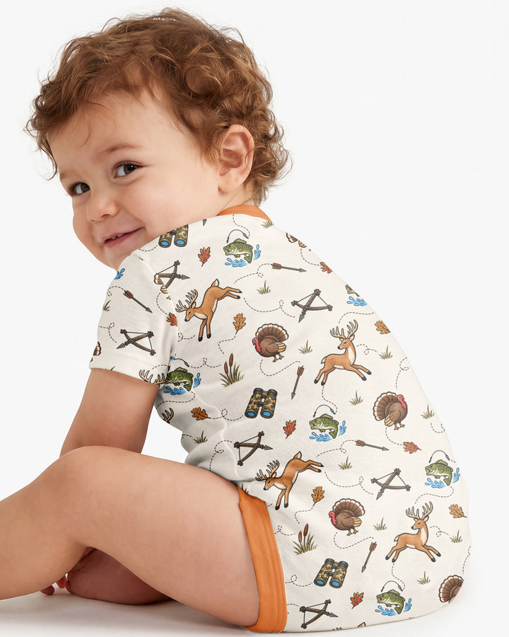 Personalized Pack My Diapers I'm Going Hunting Bamboo Bodysuit