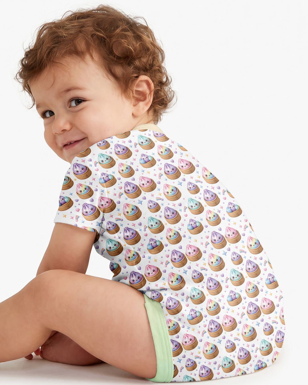 Cute Glitter Dumpling Bamboo Bodysuit