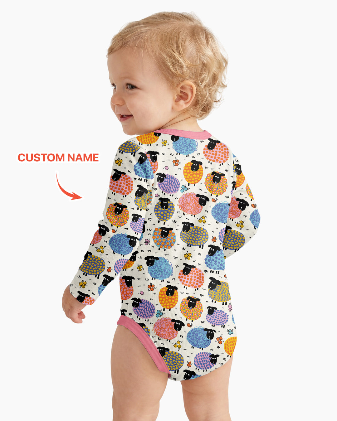 The Lost Sheep Custom Name Bamboo Bodysuit