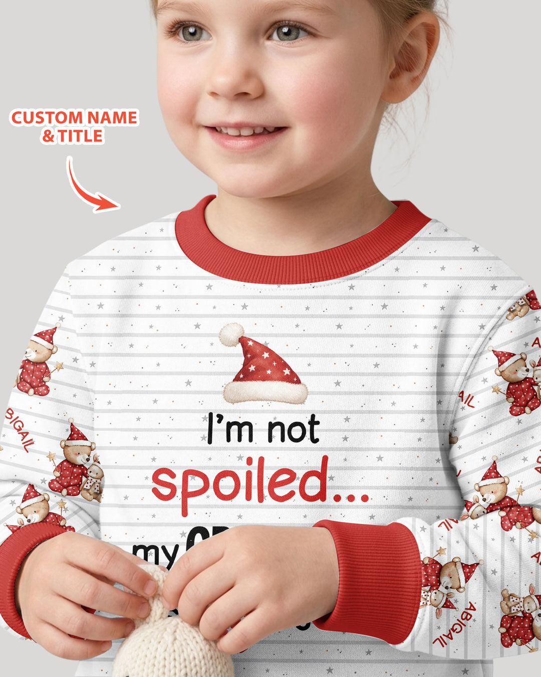 Custom Name I'm Not Spoiled Bamboo Crewneck Sweatshirt