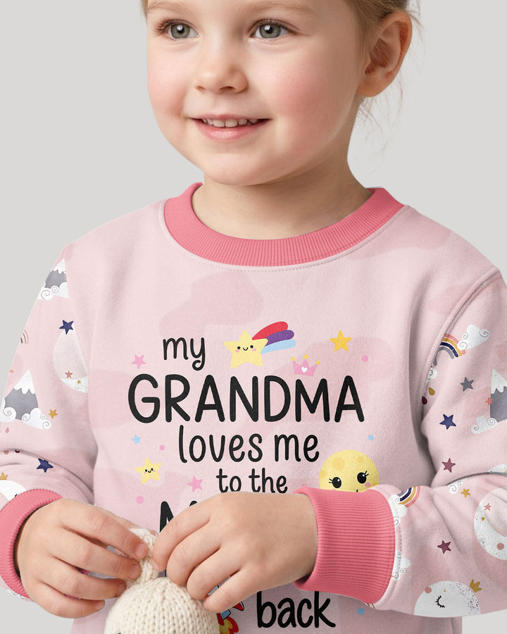 My Grandma Loves Me To The Moon And Back Bamboo Crewneck Sweatshirt