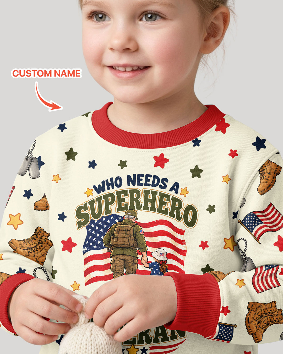 Who Needs Superhero When Your Grandpa Is A Veteran Bamboo Crewneck Sweatshirt