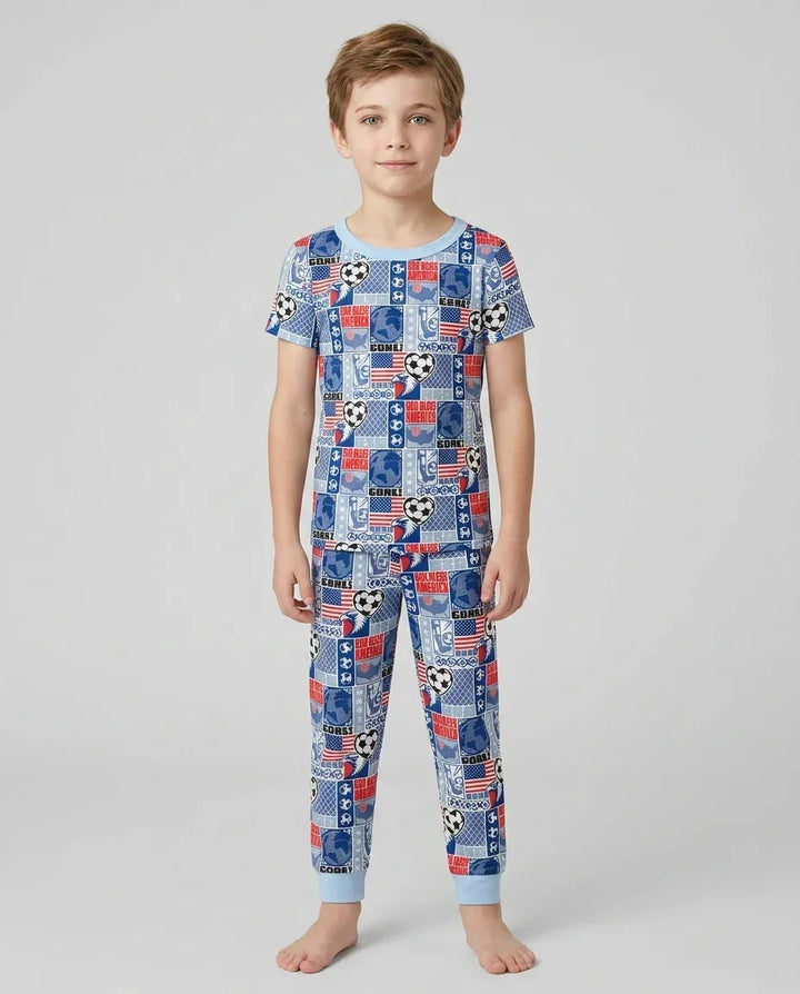 Zweiteiliges, kurzärmliges Pyjama-Set mit Marienkäfern