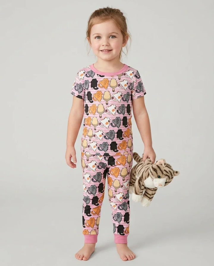 Zweiteiliges, kurzärmliges Pyjama-Set mit Marienkäfern