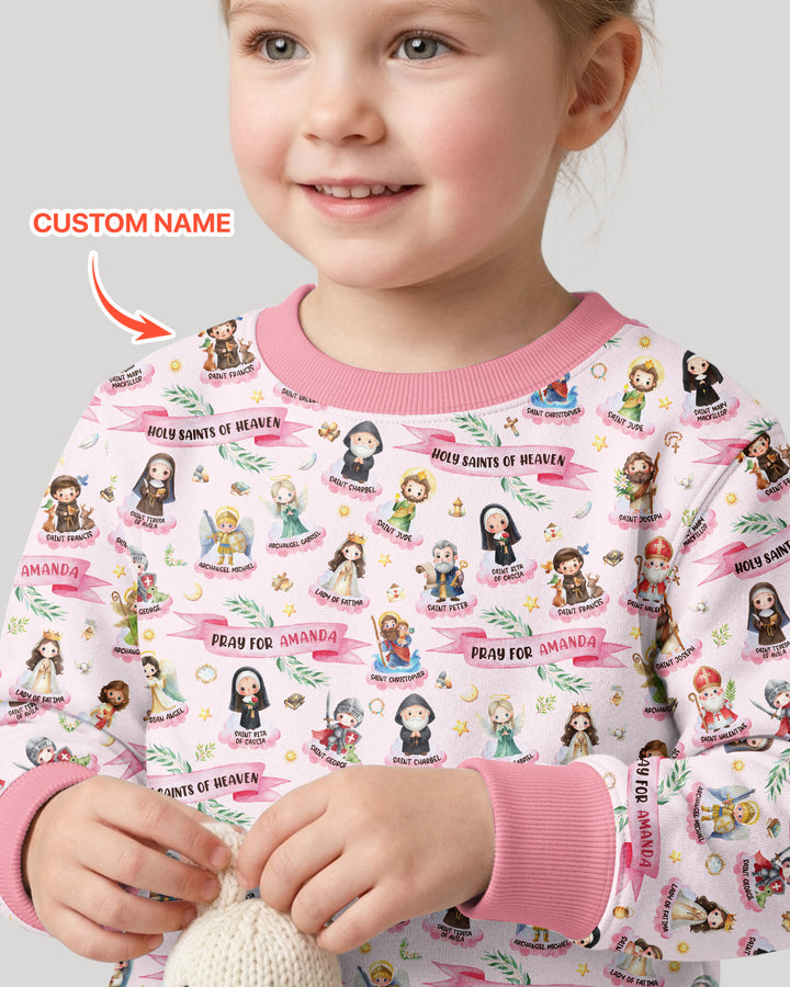 Holy Saints of Heaven Custom Name Bamboo Crewneck Sweatshirt