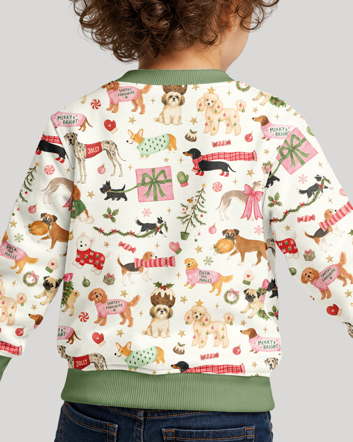 Festive Dog Merry Woofmas Bamboo Crewneck Sweatshirt