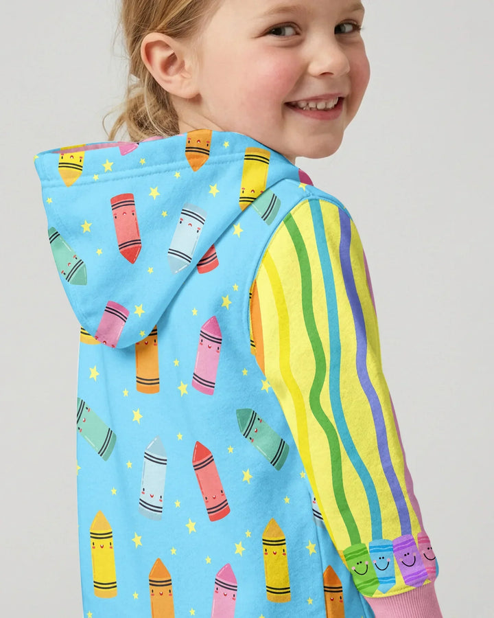 Happy Crayon Friends Bamboo Zip Hoodie