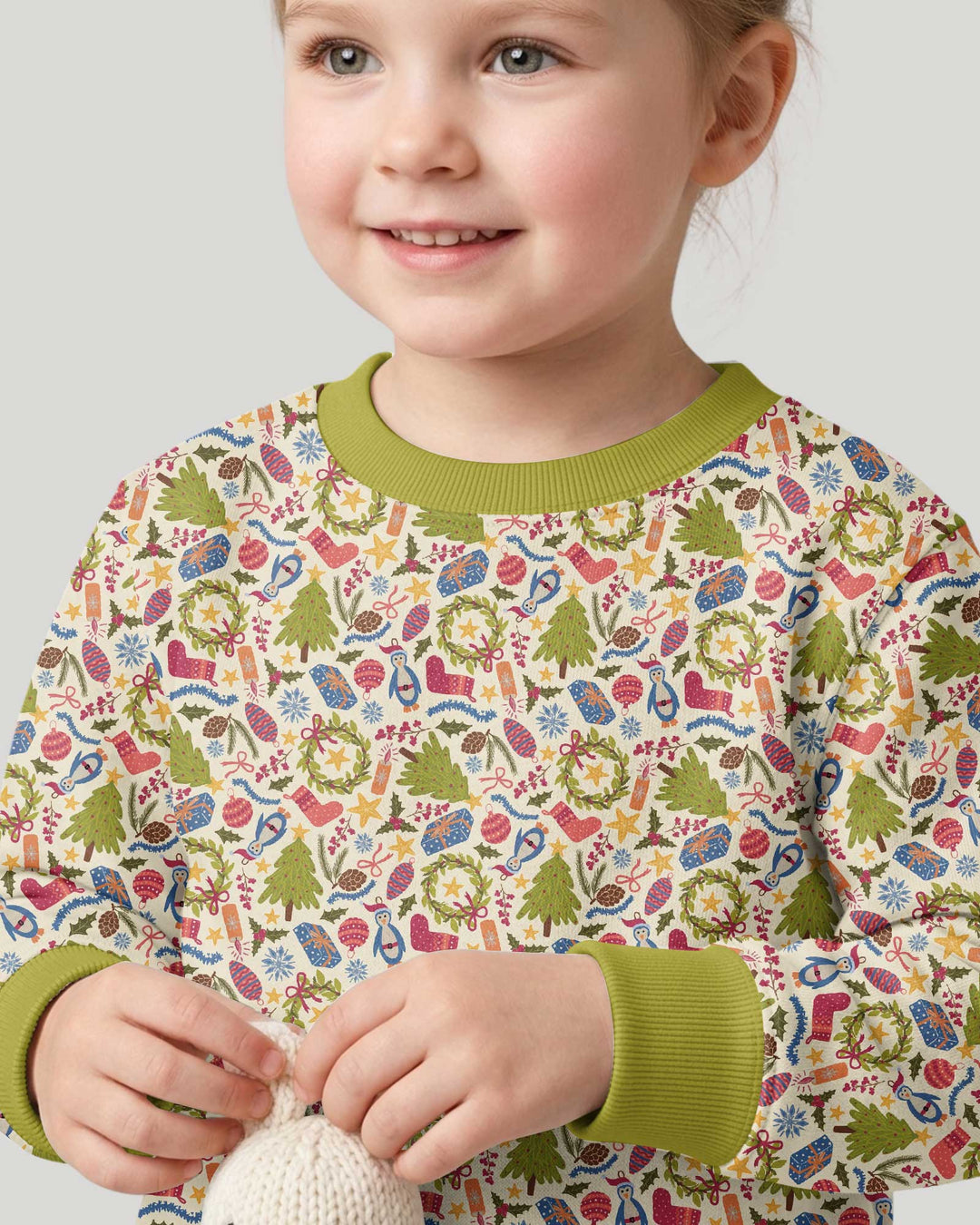 All Over Christmas Fun Bamboo Crewneck Sweatshirt