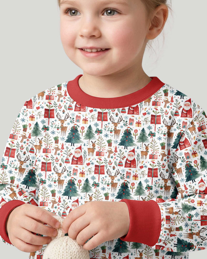 Christmas Tree Santa Bamboo Crewneck Sweatshirt