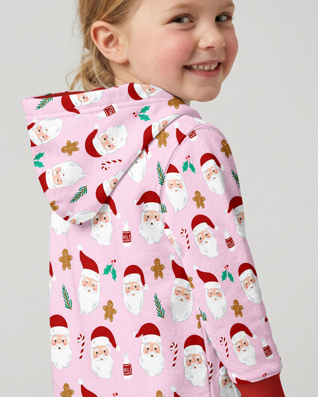 Christmas Sweet Santa Bamboo Zip Hoodie