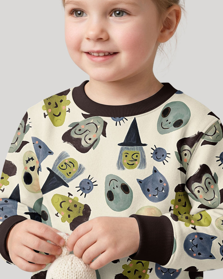 Halloween Face Bamboo Crewneck Sweatshirt