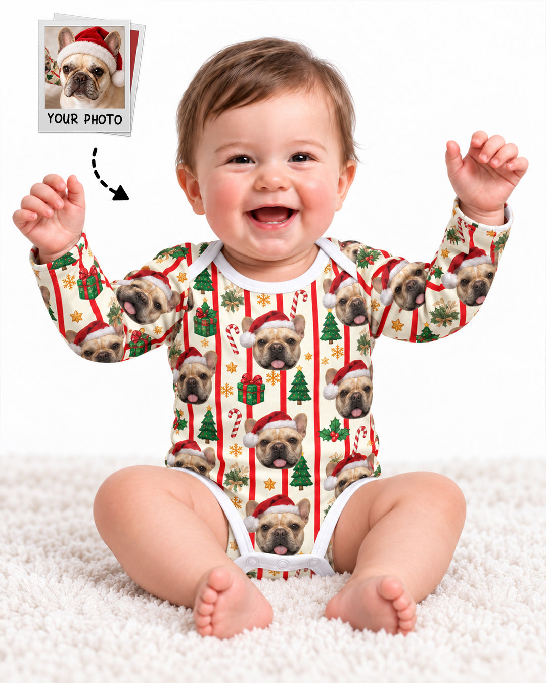 Santa Paws Cuddles Bamboo Bodysuit