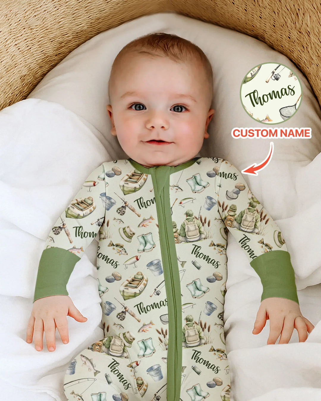 Gerippte Babykleidung mit individuellem Foto - Weich &amp; Skizzenhaft