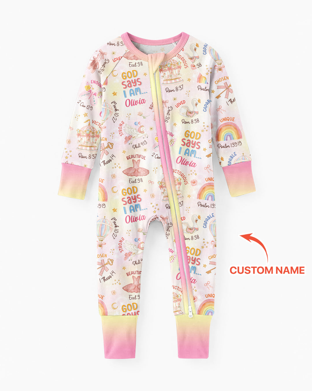 God Says I Am- Ballerina Custom Name Bamboo Convertible Zippy