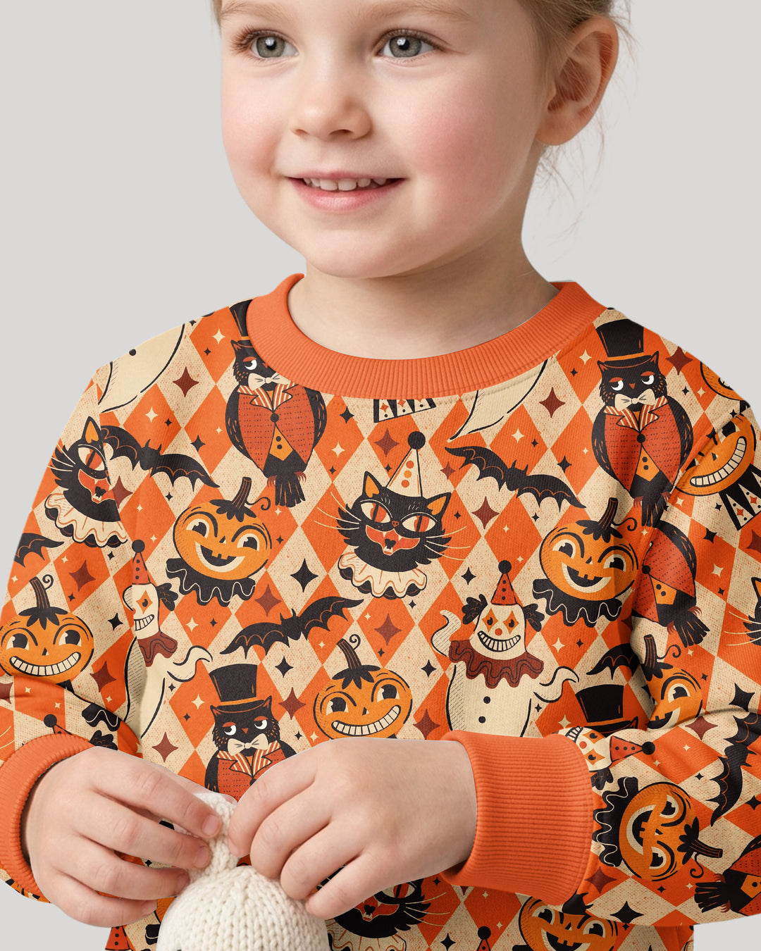 Vintage Halloween Carnival Bamboo Crewneck Sweatshirt
