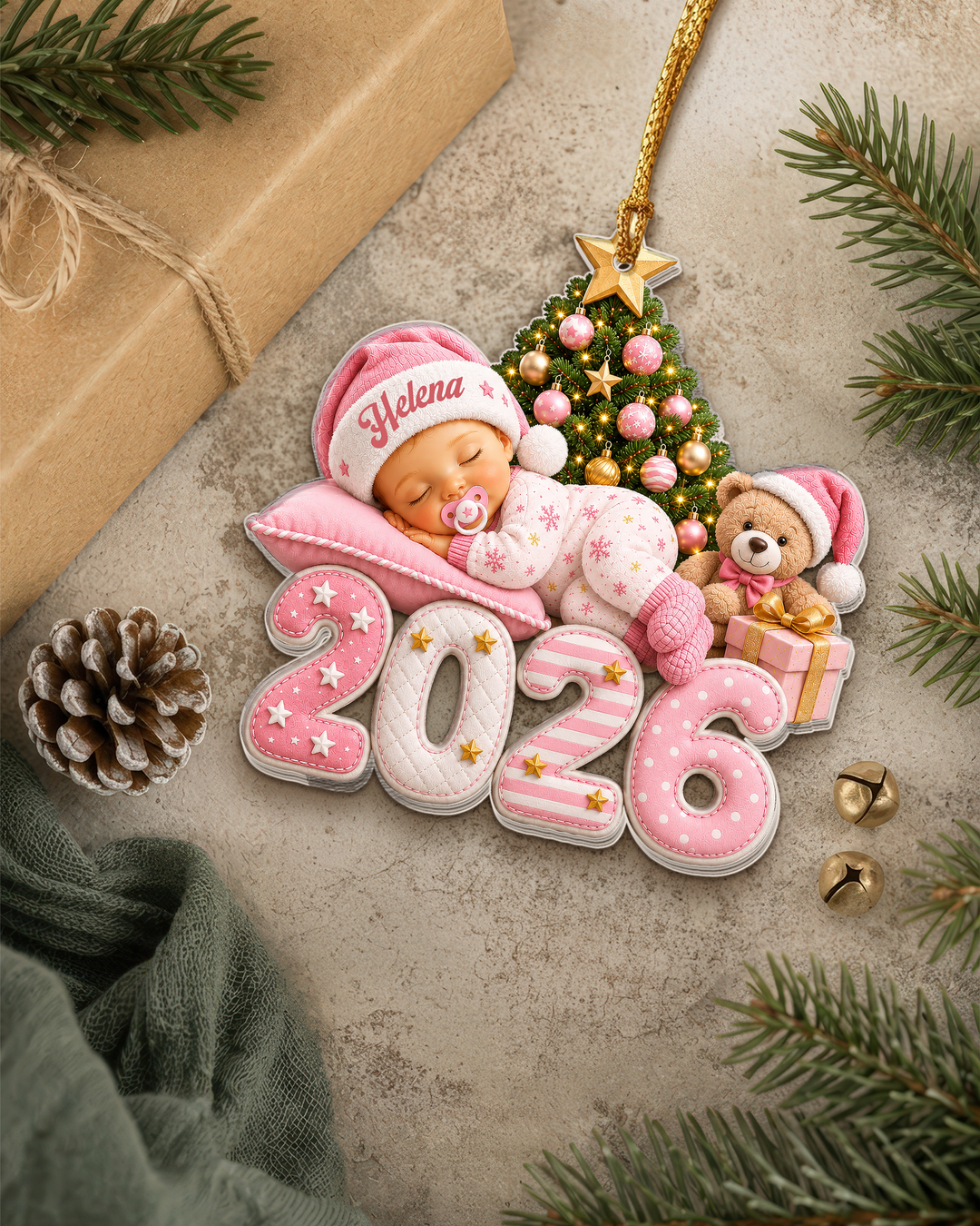 Baby First Christmas Personalized Acrylic Ornament