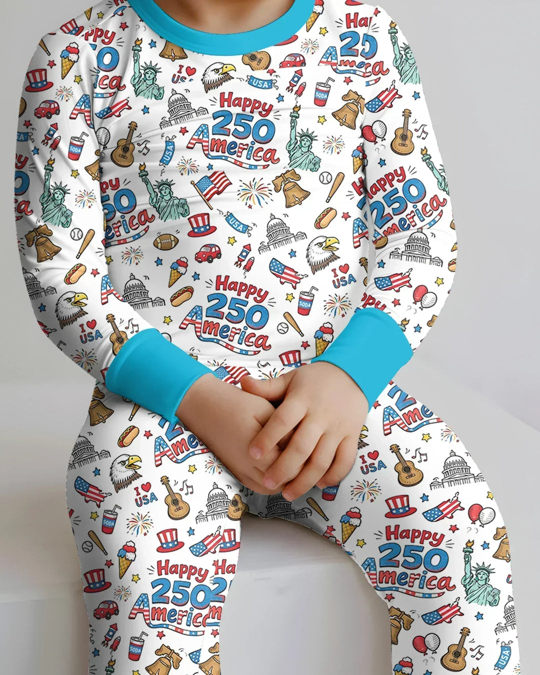 Zweiteiliges Langarm-Pyjama-Set mit Sommerfrüchten