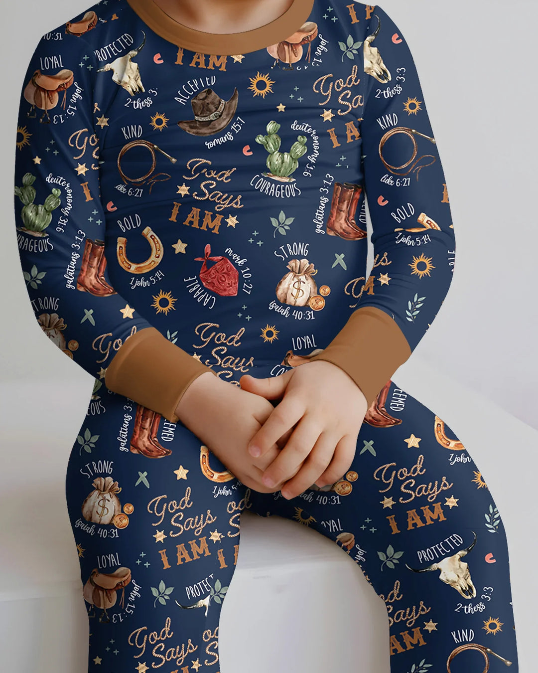 Zweiteiliges Langarm-Pyjama-Set mit Sommerfrüchten