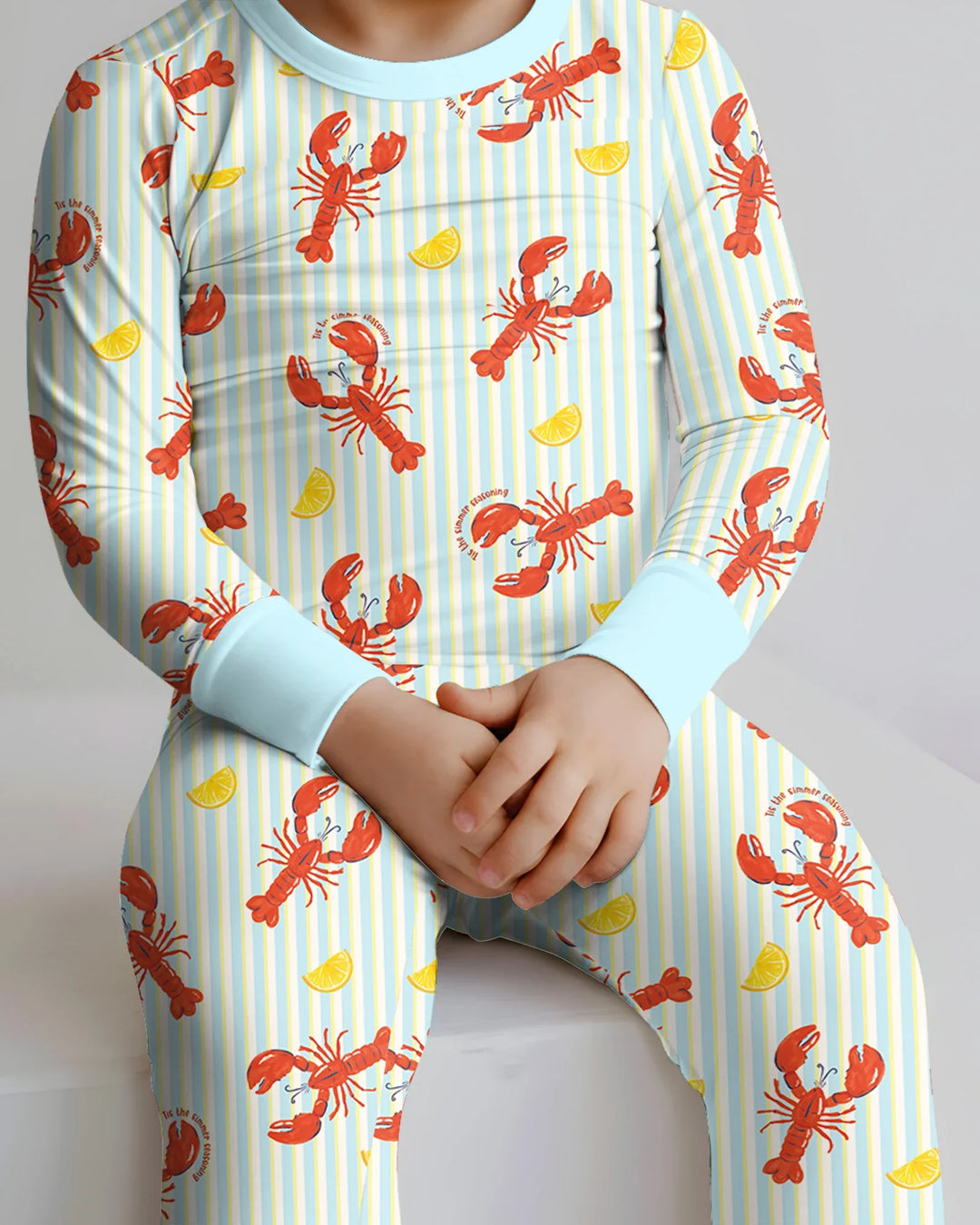 Zweiteiliges Langarm-Pyjama-Set mit Sommerfrüchten