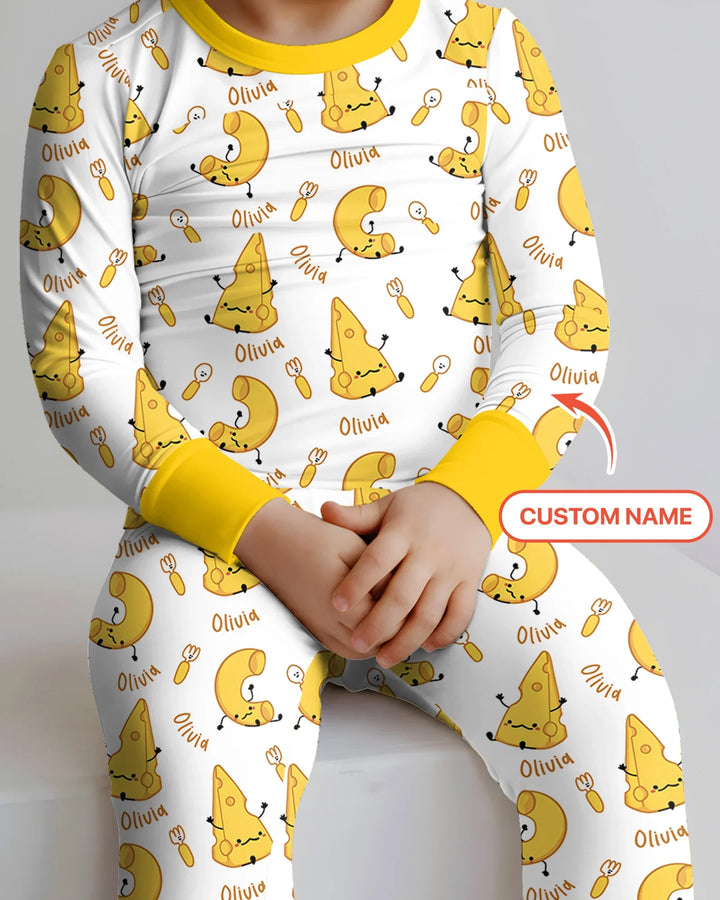 Zweiteiliges Langarm-Pyjama-Set mit Sommerfrüchten