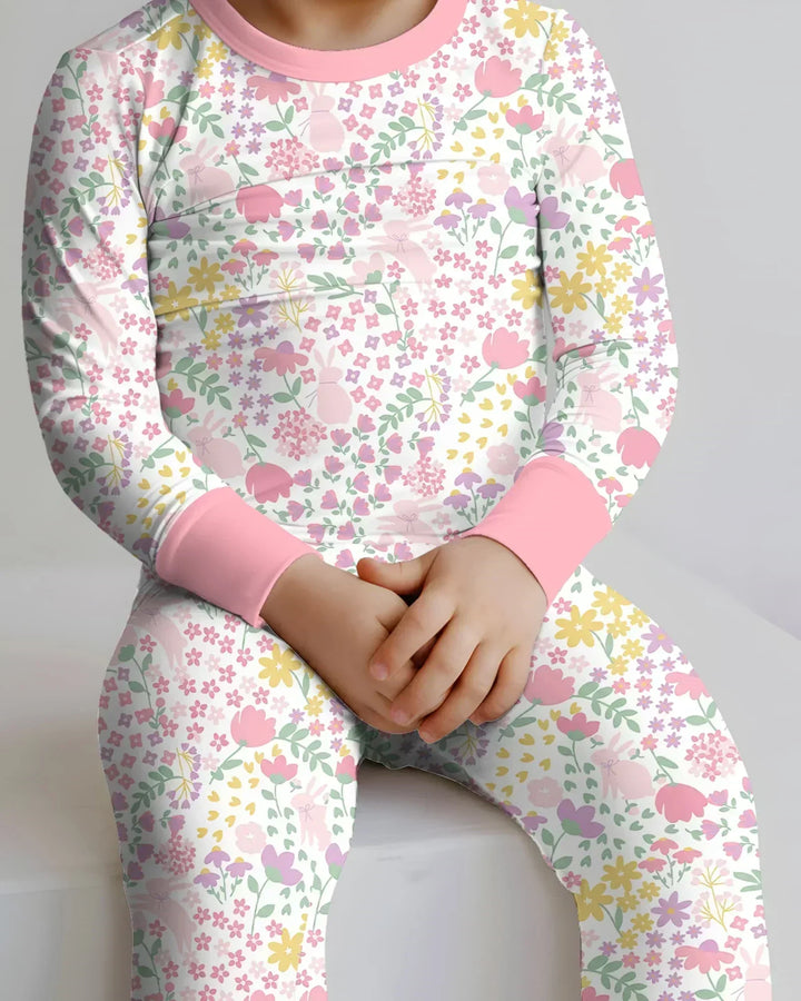 Spring Garden Bamboo Two Piece Long Sleeve Pajama Set
