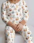 Cute Kids Horoscope Bamboo Two Piece Long Sleeve Pajama Set