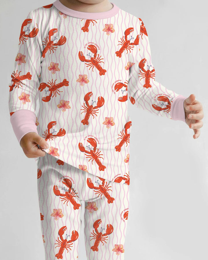 Zweiteiliges Langarm-Pyjama-Set mit Sommerfrüchten