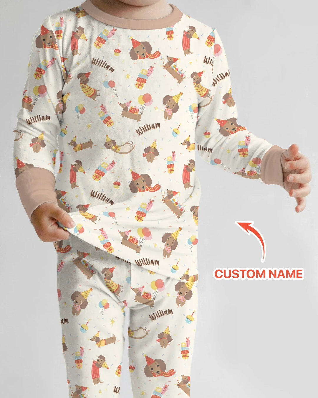Zweiteiliges Langarm-Pyjama-Set mit Sommerfrüchten