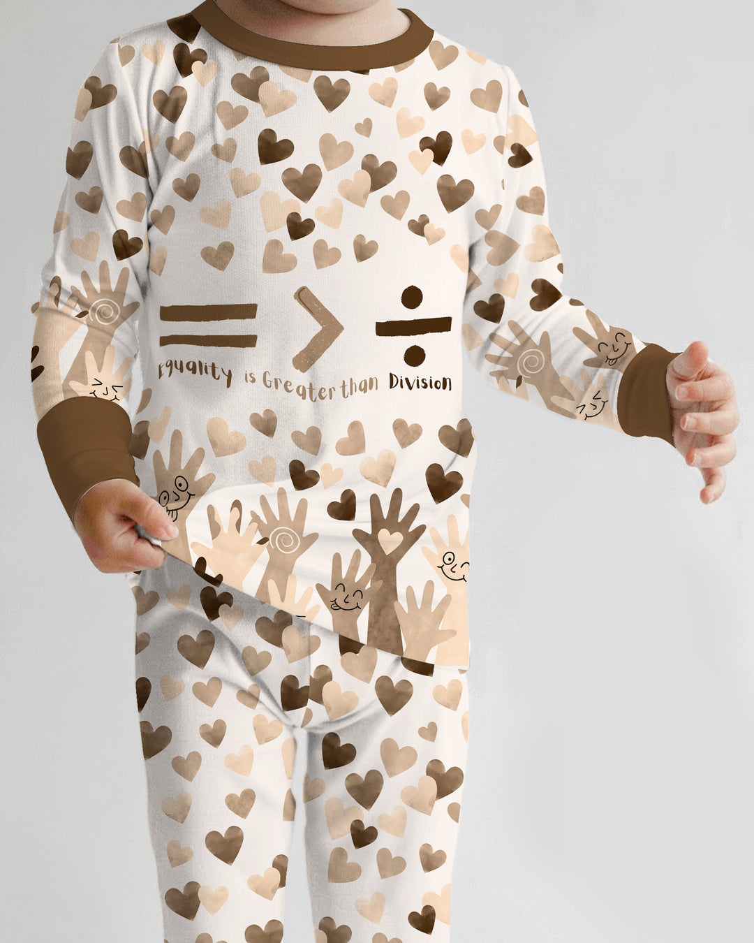 Equality Is Better Than Division Bamboo Two Piece Long Sleeve Pajama Set