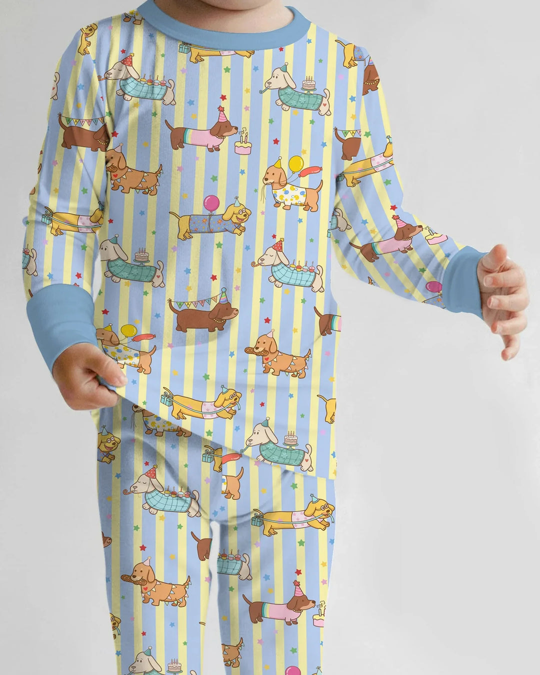 Zweiteiliges Langarm-Pyjama-Set mit Sommerfrüchten