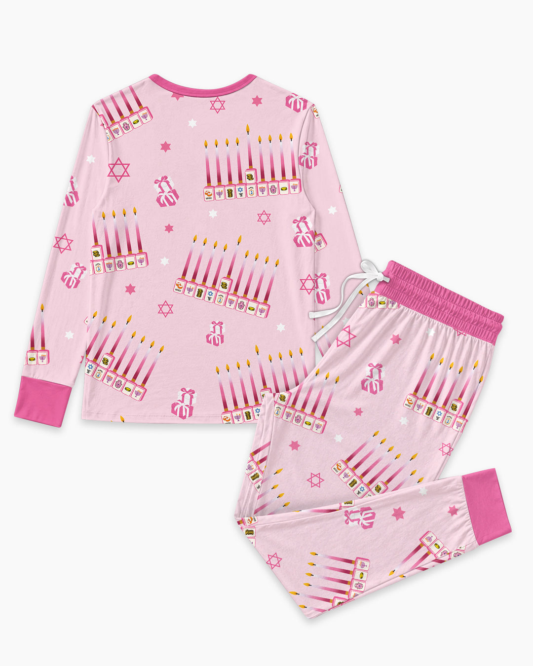 Jewish Mahjong Family Matching  Bamboo Women Pajama Set