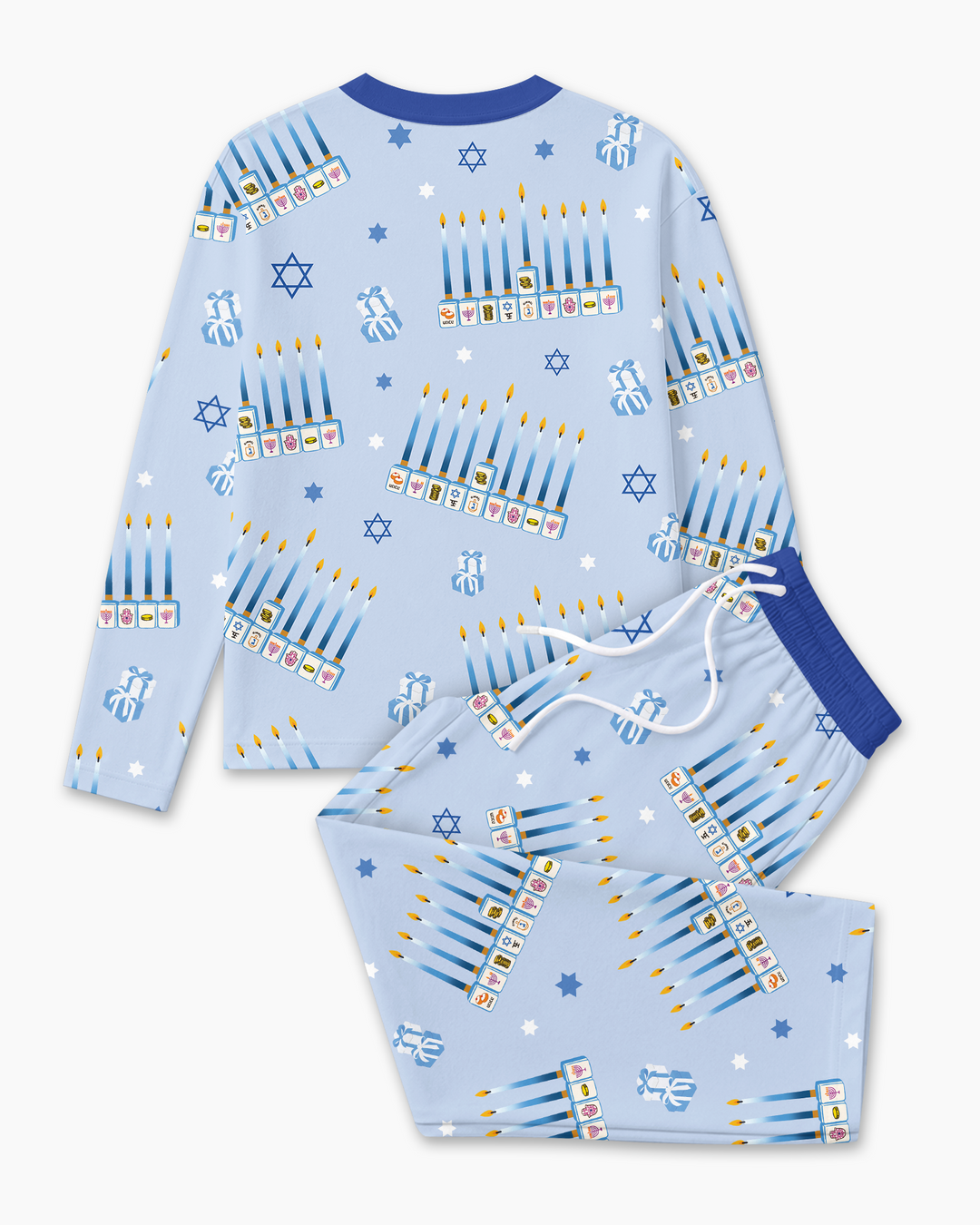 Jewish Mahjong Family Matching Bamboo Men's Pajama Set