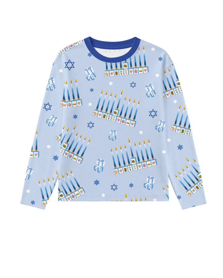 Jewish Mahjong Family Matching Bamboo Men's Pajama Set