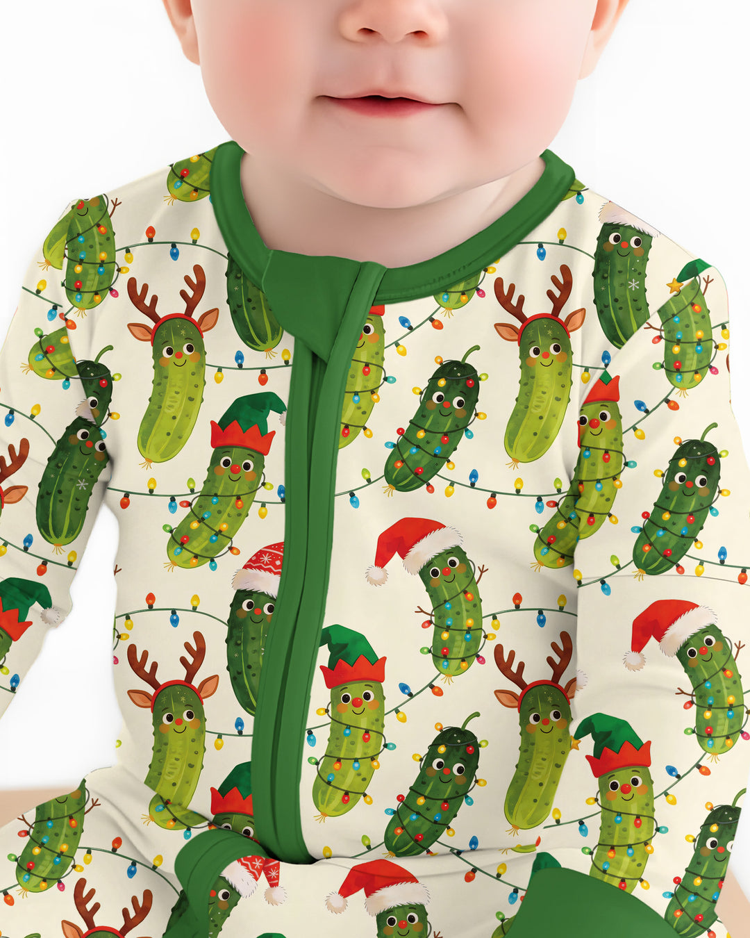Cheerful Christmas Pickle Bamboo Convertible Zippy