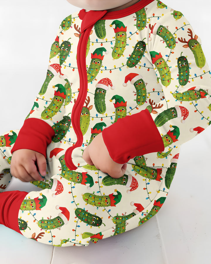 Cheerful Christmas Pickle Bamboo Convertible Zippy