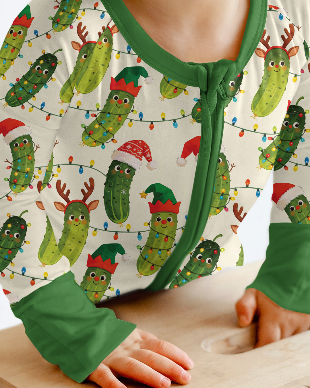 Cheerful Christmas Pickle Bamboo Convertible Zippy