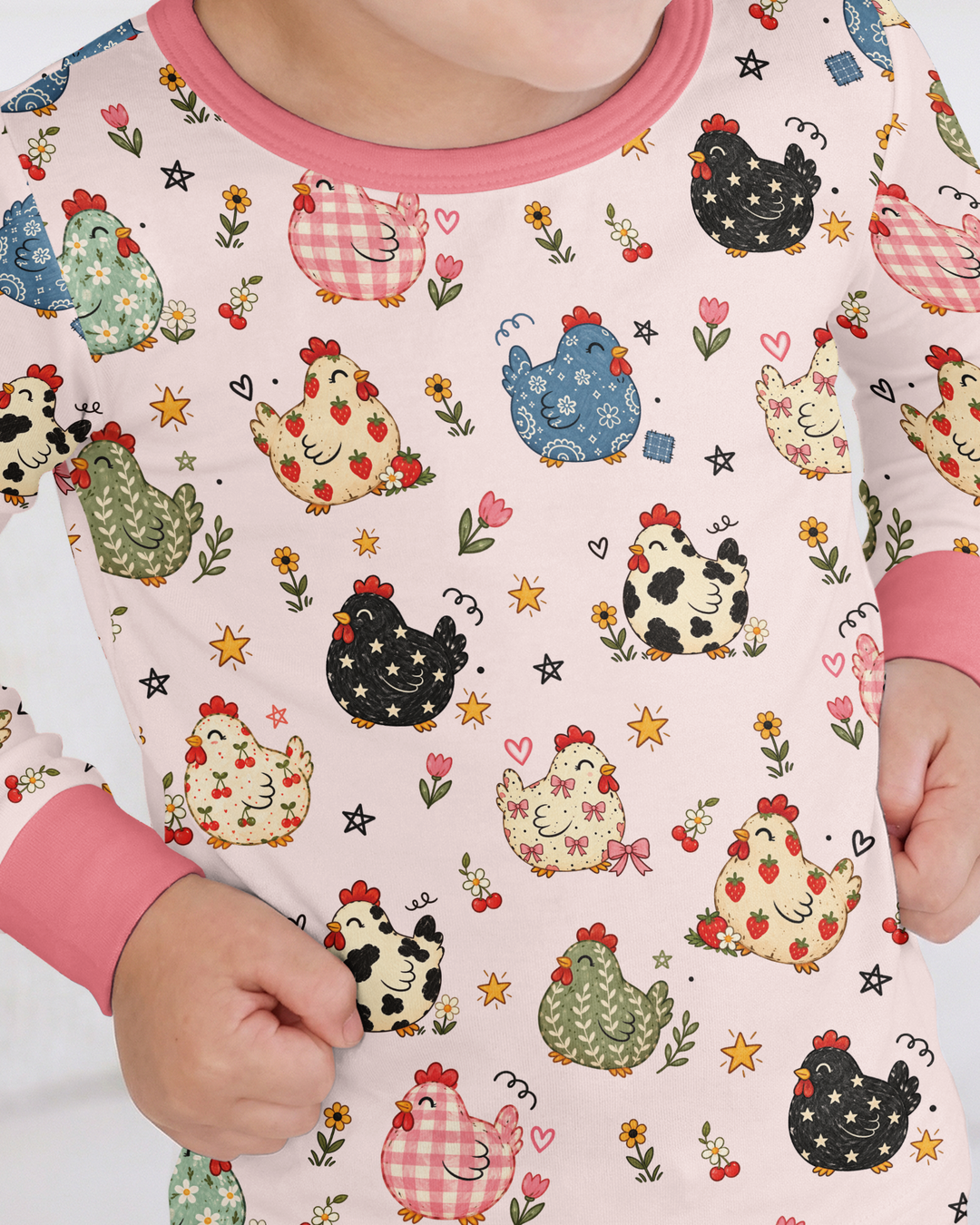 Chicken Lover Bamboo Two Piece Long Sleeve Pajama Set