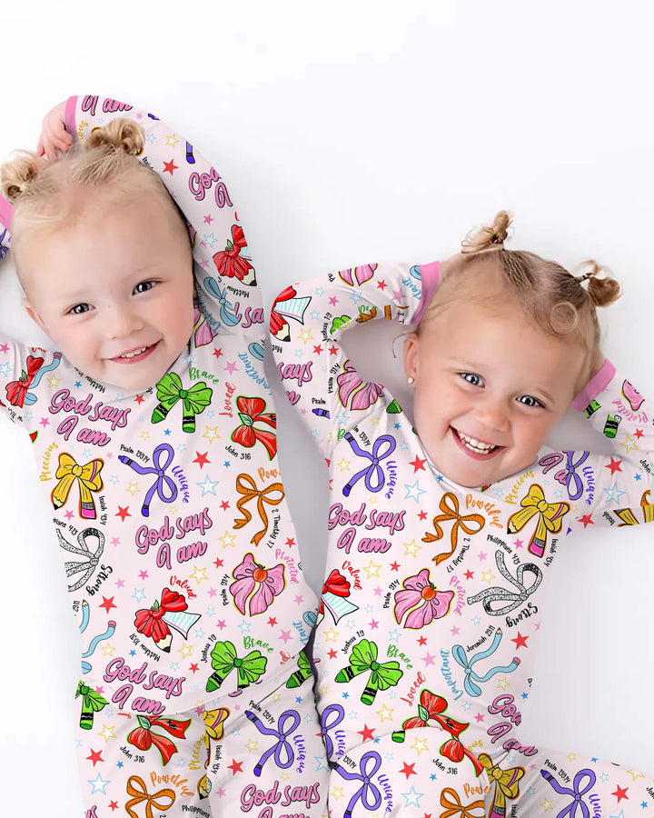 Zweiteiliges Langarm-Pyjama-Set mit Sommerfrüchten