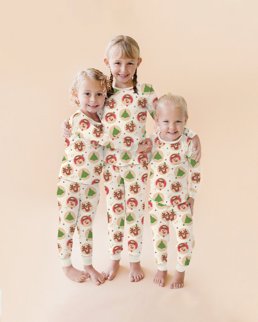 Holiday Cookie Party Family Matching Bamboo Two Piece Long Sleeve Pajama Set