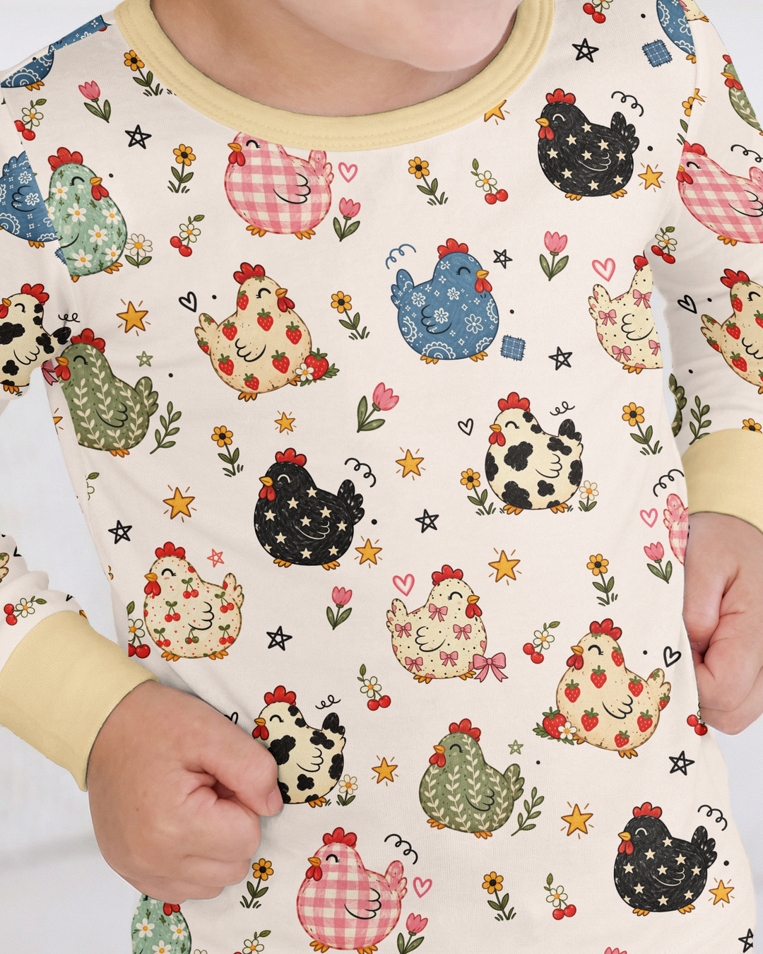Chicken Lover Bamboo Two Piece Long Sleeve Pajama Set