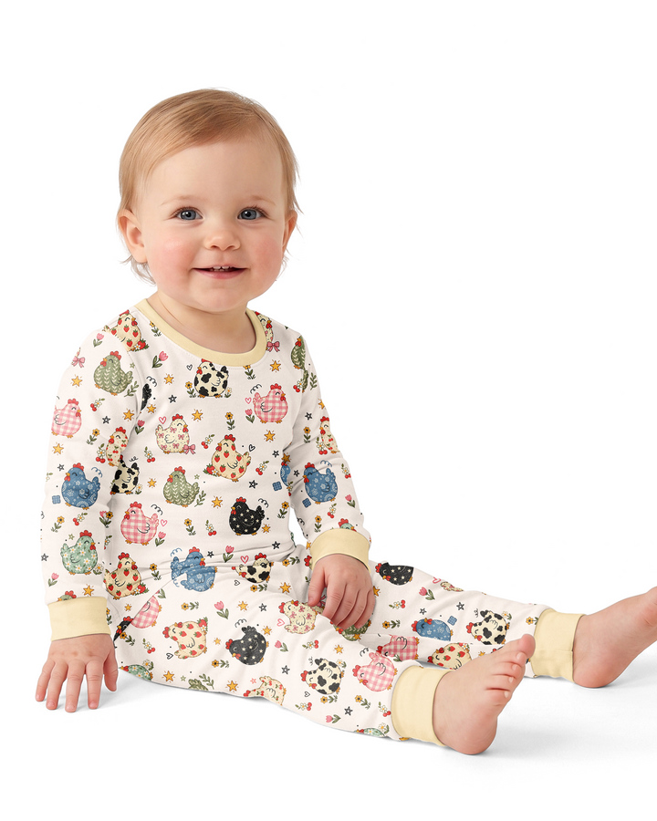 Chicken Lover Bamboo Two Piece Long Sleeve Pajama Set