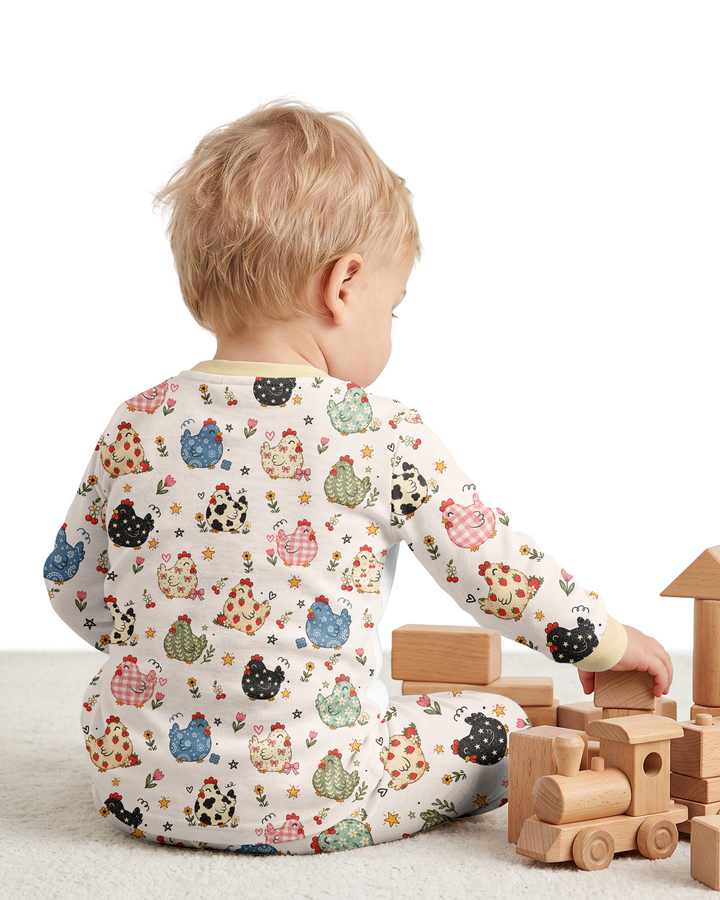 Chicken Lover Bamboo Two Piece Long Sleeve Pajama Set