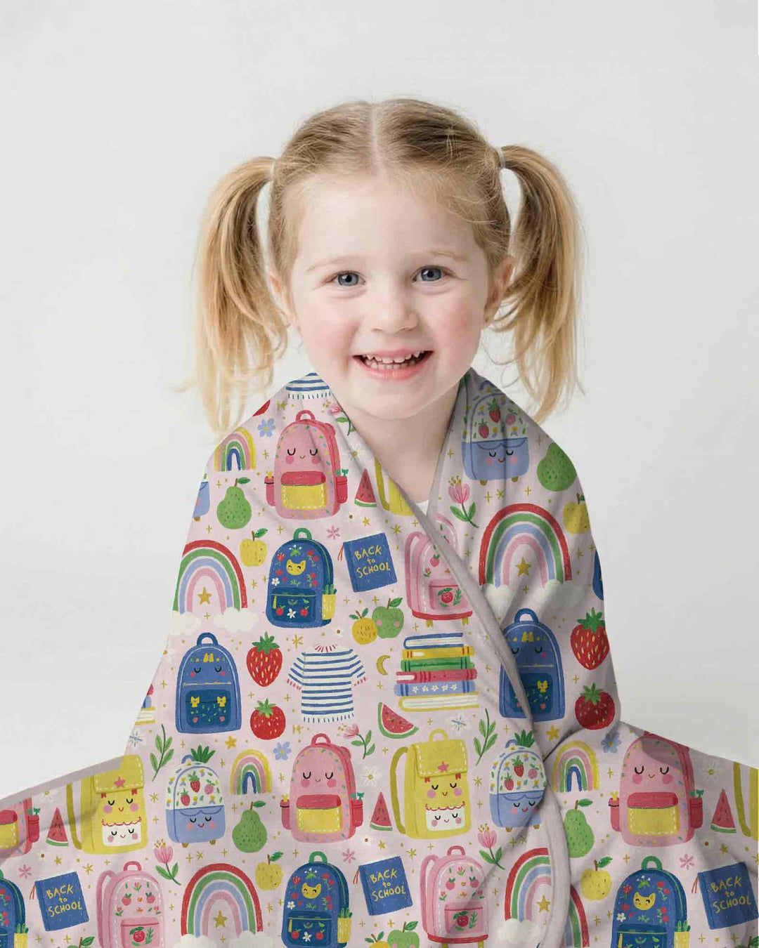Sweet Rainbow School Adventure Bamboo Blanket