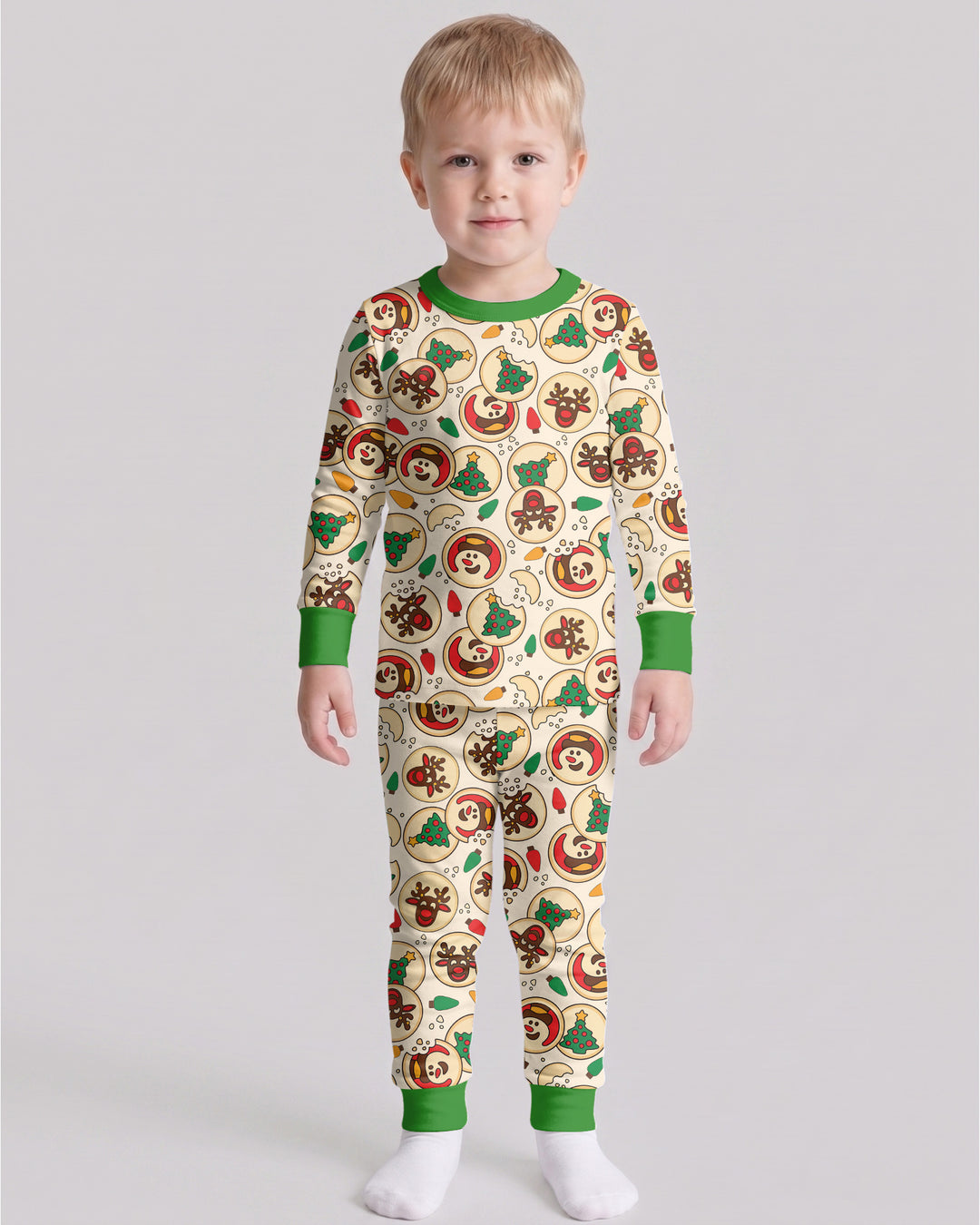 Christmas Sugar Cookie Bamboo Two Piece Long Sleeve Pajama Set