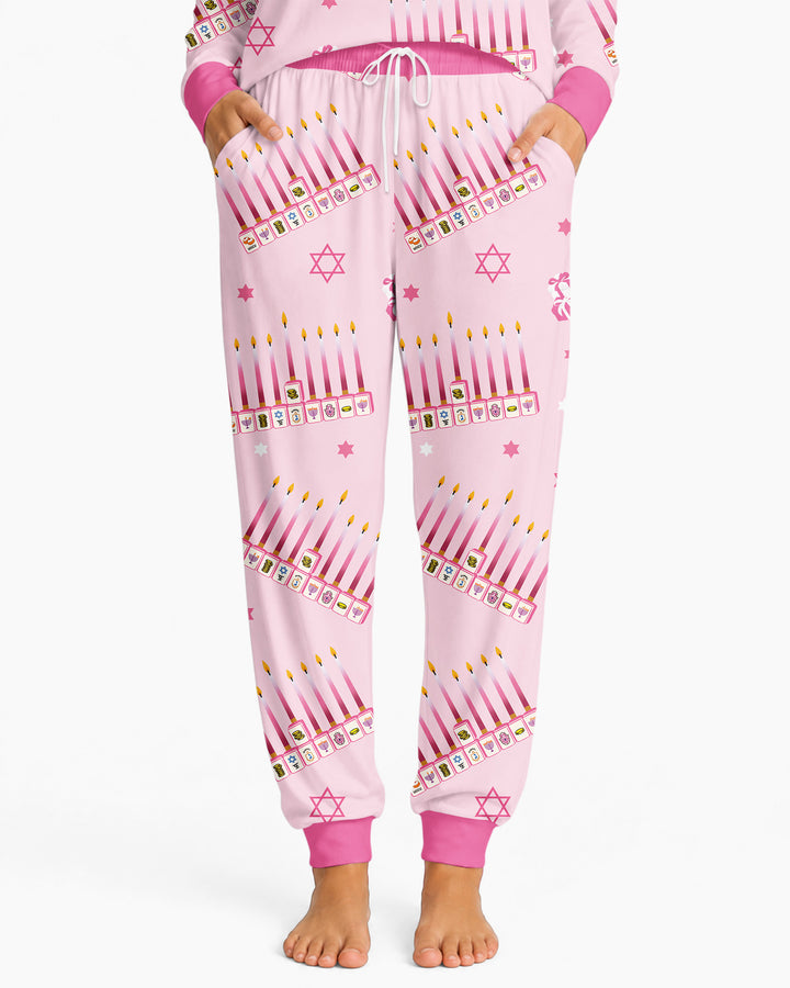 Jewish Mahjong Family Matching  Bamboo Women Pajama Set